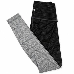 Lululemon Ombre Space Dye High Rise Leggings Womens 4 Black Gray Yoga Pants